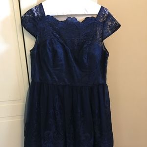 Fit and Flare Navy Dress